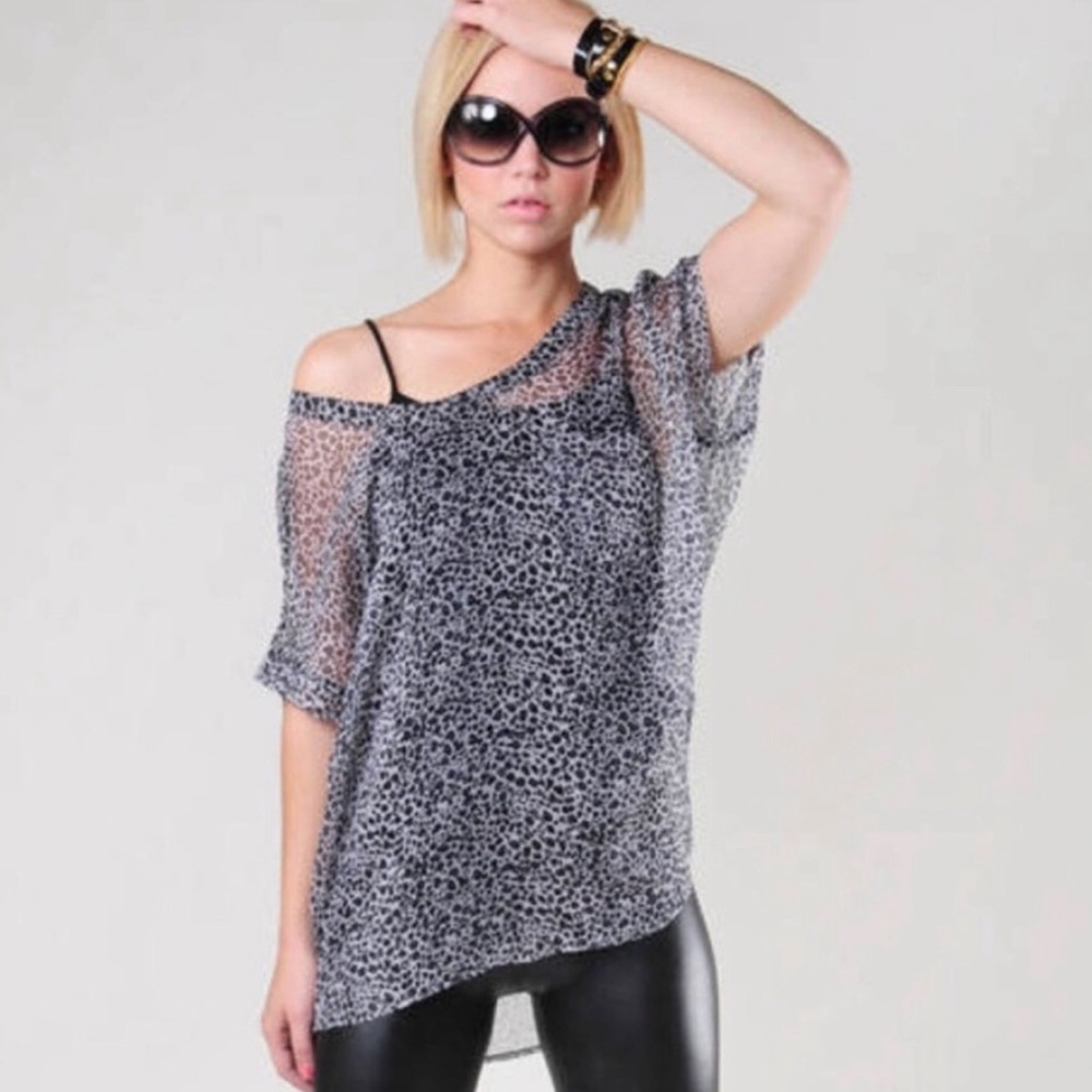 Joie Wild Cat Sheer Blouse